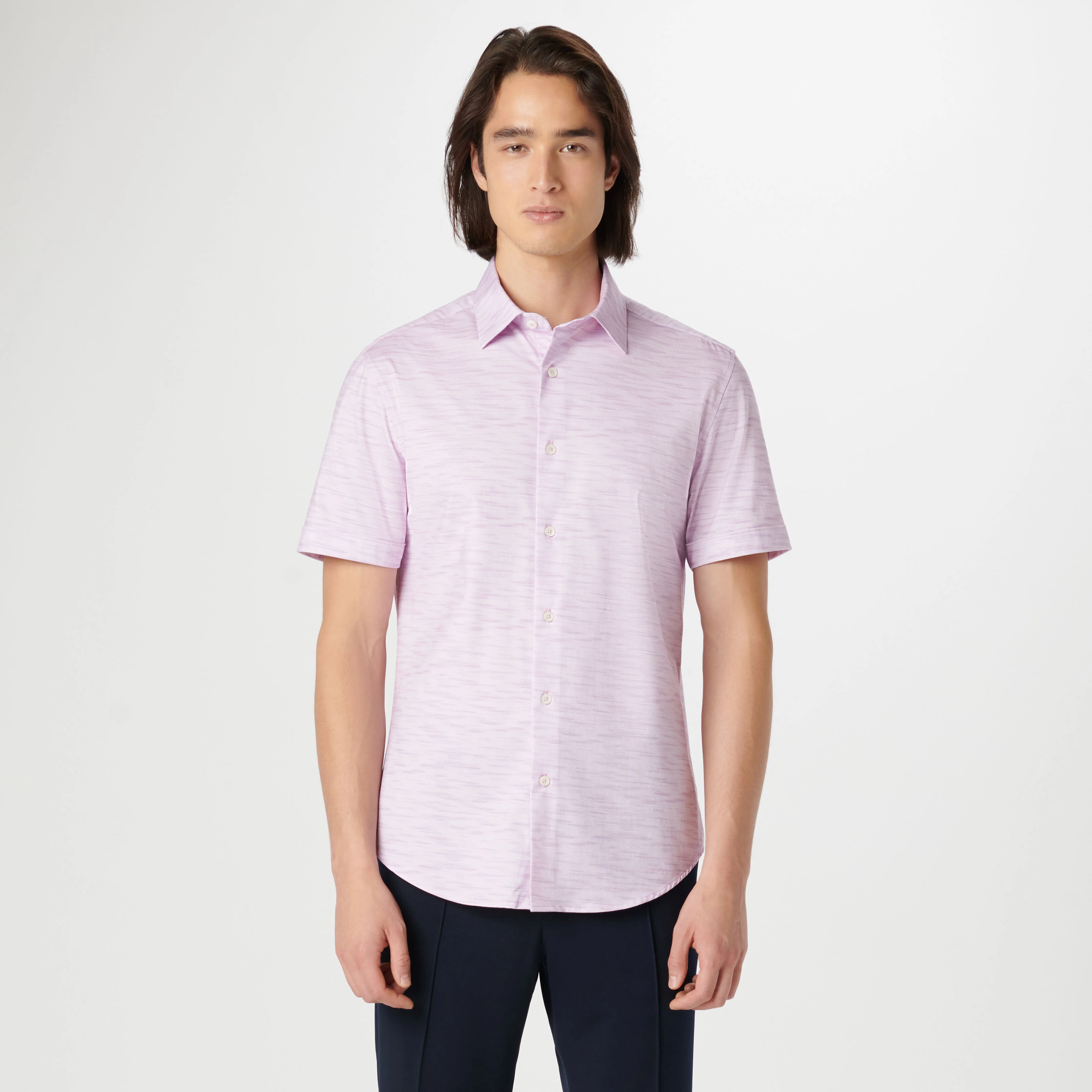 Miles Stitch Print OoohCotton Short Sleeve Shirt