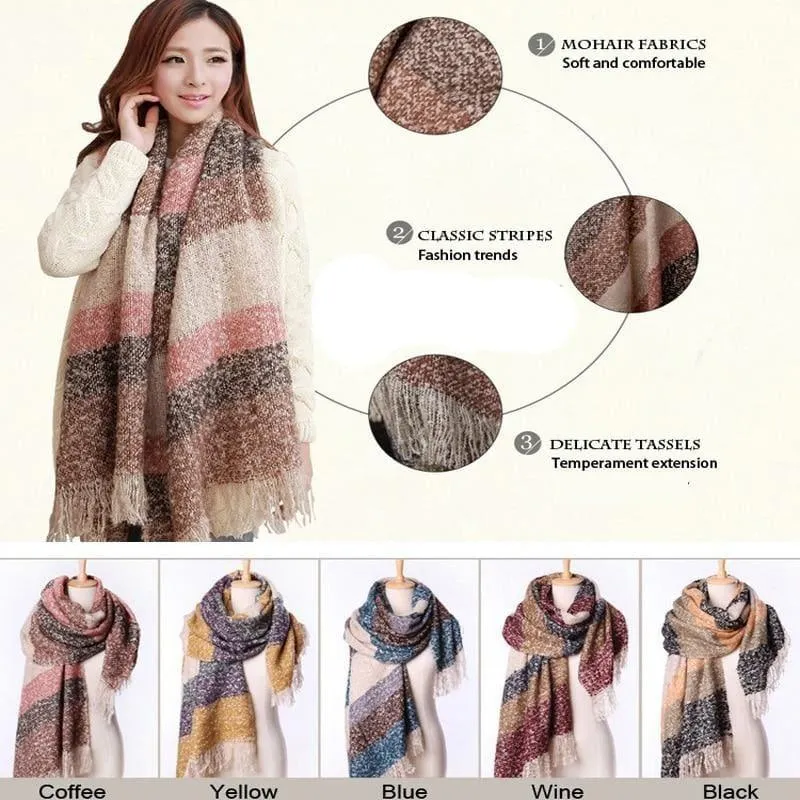 Mohair Warm Fashion Scarf