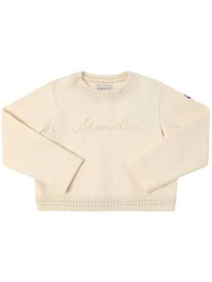 Moncler   Brushed cotton &amp; wool sweatshirt 