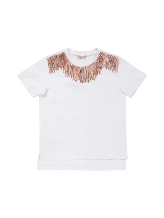 N°21   Cotton t-shirt w/ appliqué 