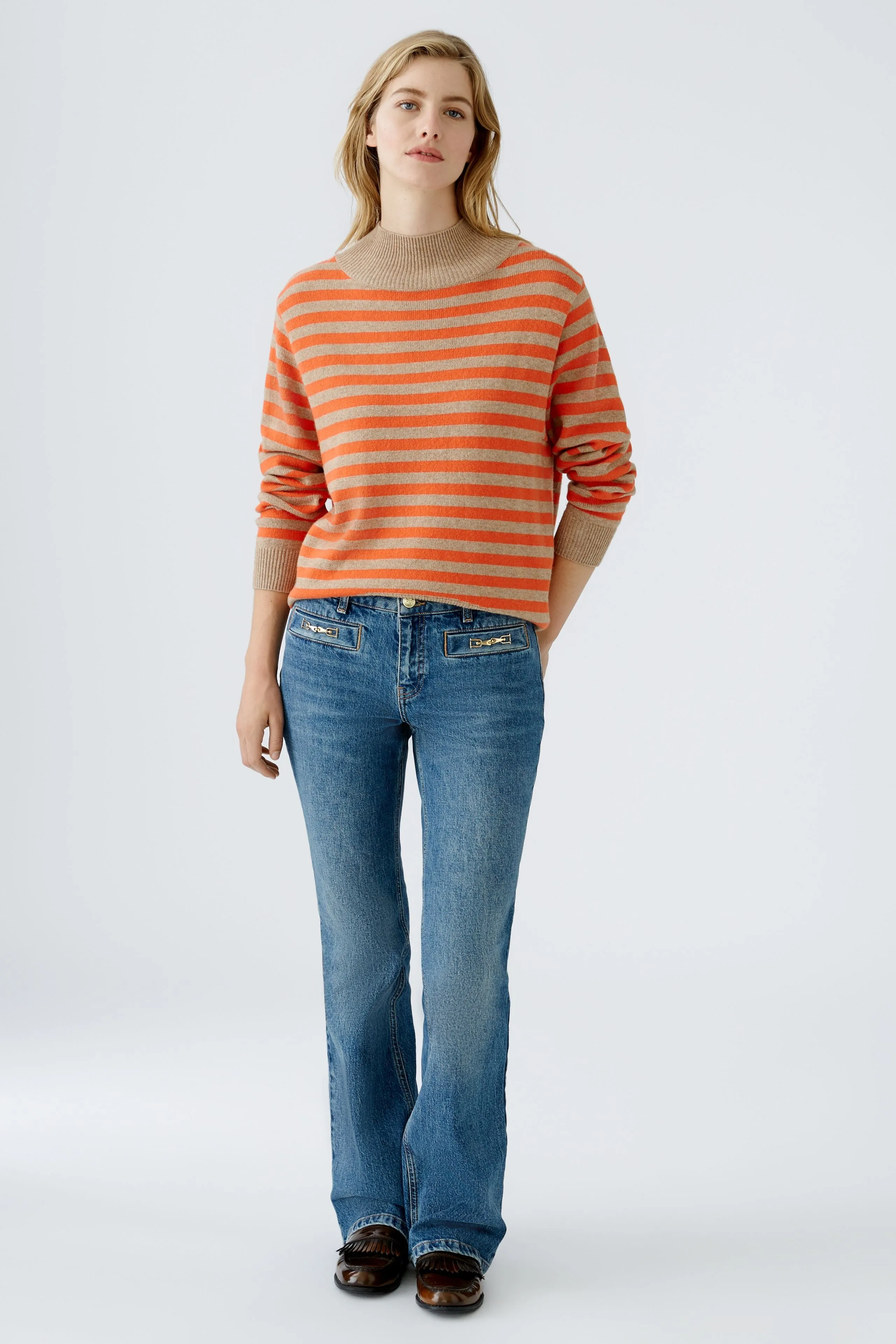 OUI Orange & Brown Jumper