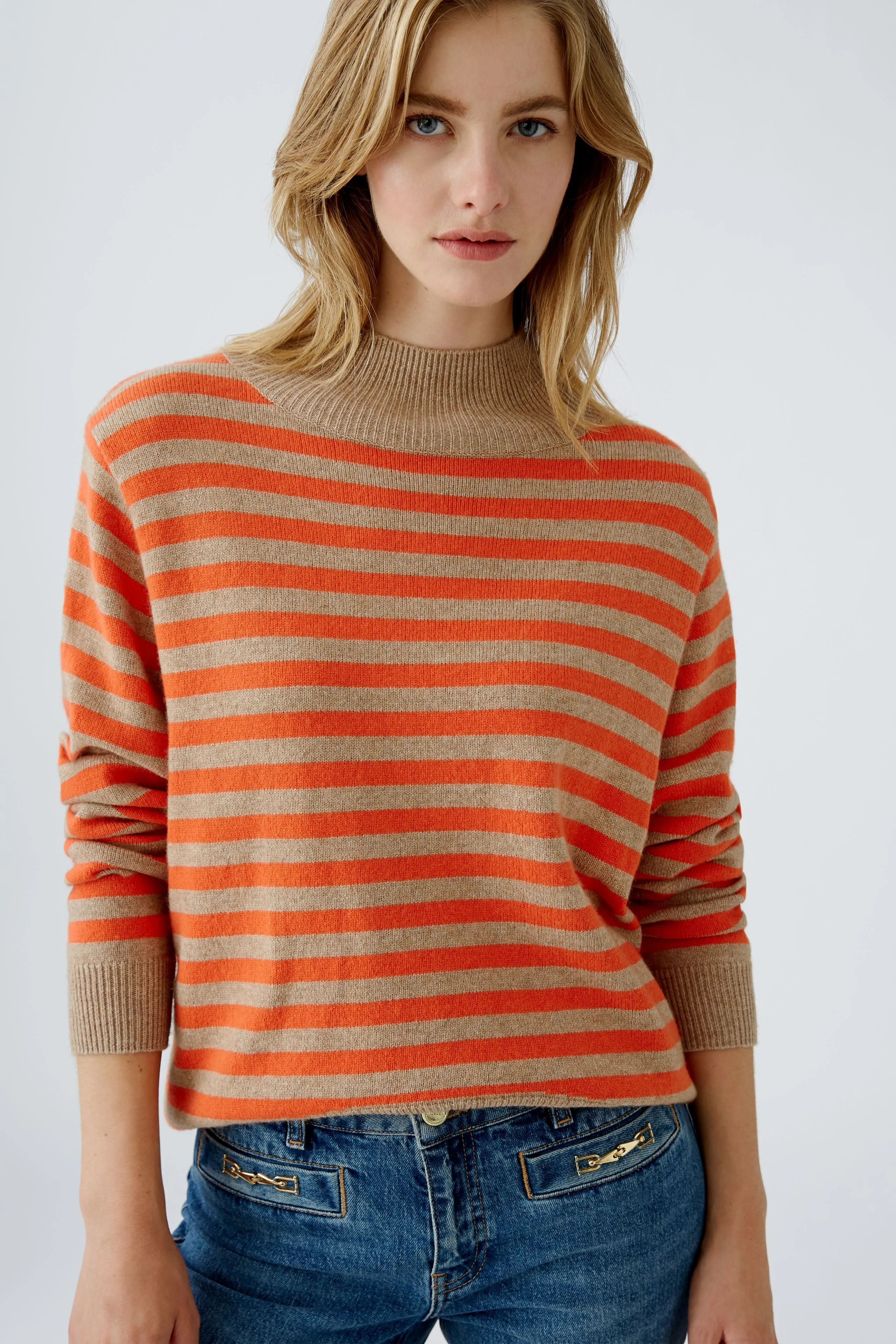 OUI Orange & Brown Jumper