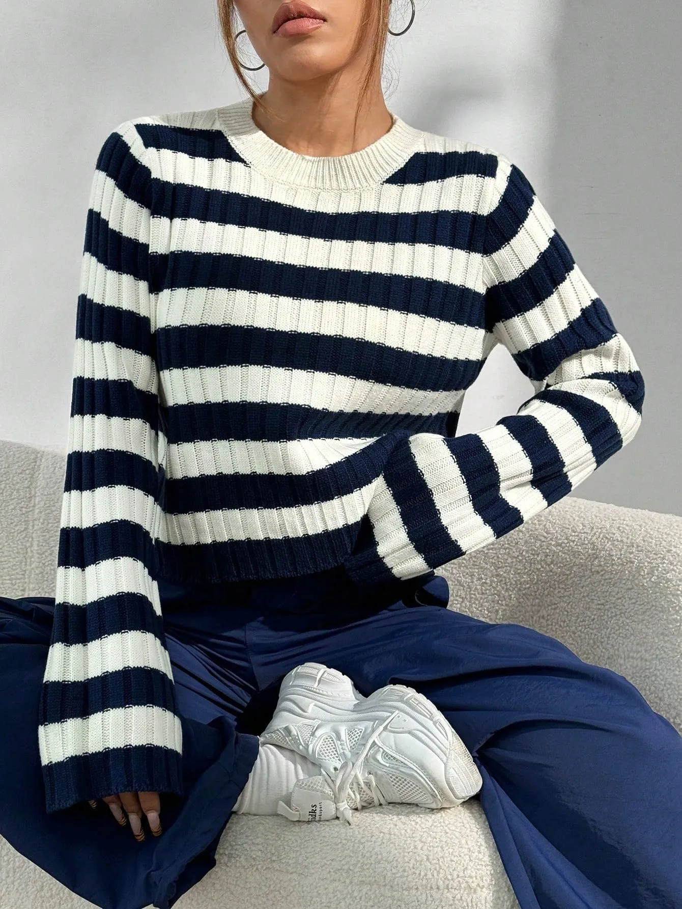 Parien Striped Long Sleeve Sweater