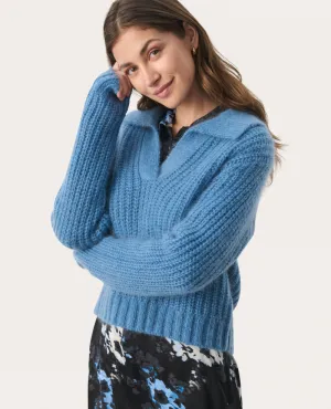 Part Two Lieli Parisian Blue Collar Knit