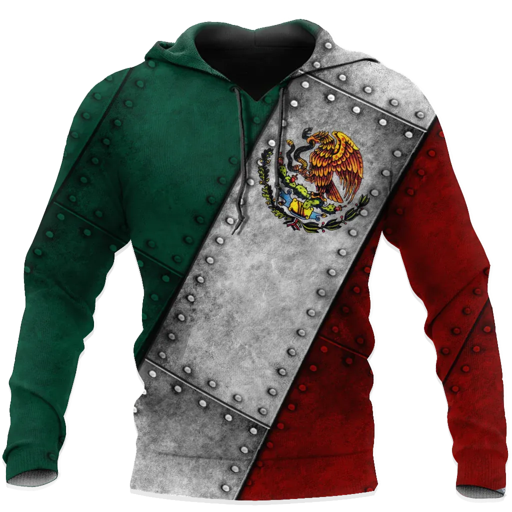 Personalized Mexico Scartch All Over Printed Unisex Hoodie, 3D Mexican Men Hoodie, Mexico Gift