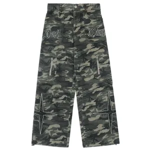 PopFlying High Street Camouflage Cargo Pants Jeans