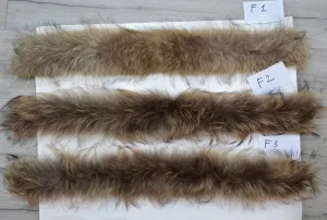 READY TO SHIP, 80 cm Real Raccoon Fur Collar, Fur Trim for Hoodies, Raccoon Fur Collar, Fur Scarf, Fur Ruff, Raccoon Fur Hood, Raccoon Fur