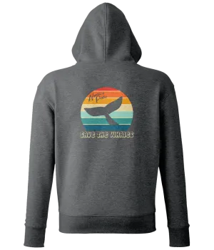 Retro 'Save The Whales' Unisex Pullover Hoodie