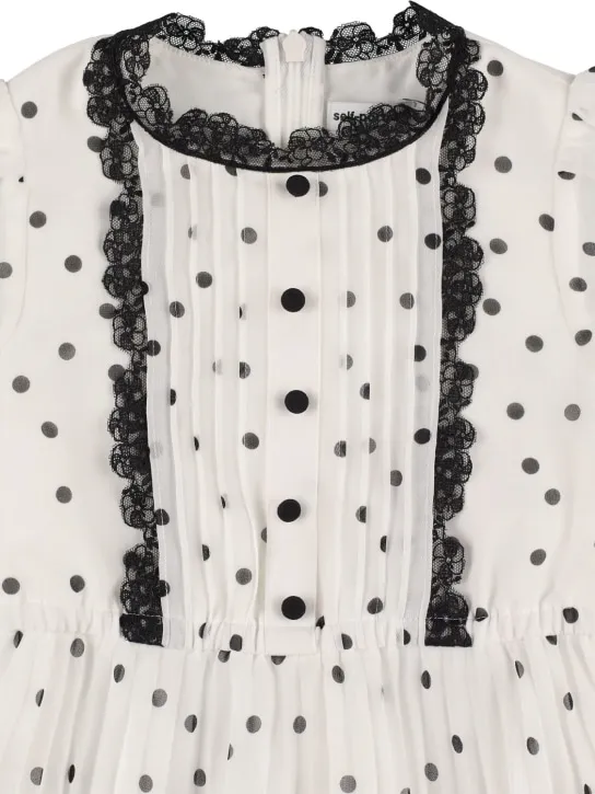 Self-portrait   Polka dot printed chiffon dress 