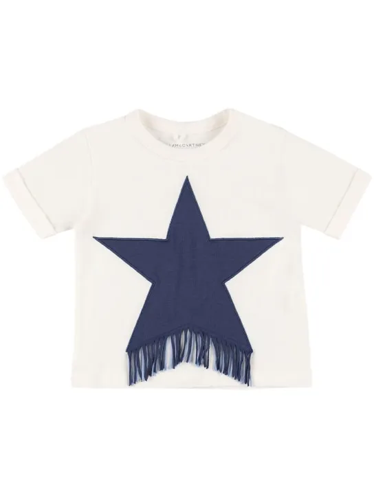 Stella McCartney Kids   Star patch cotton jersey t-shirt 