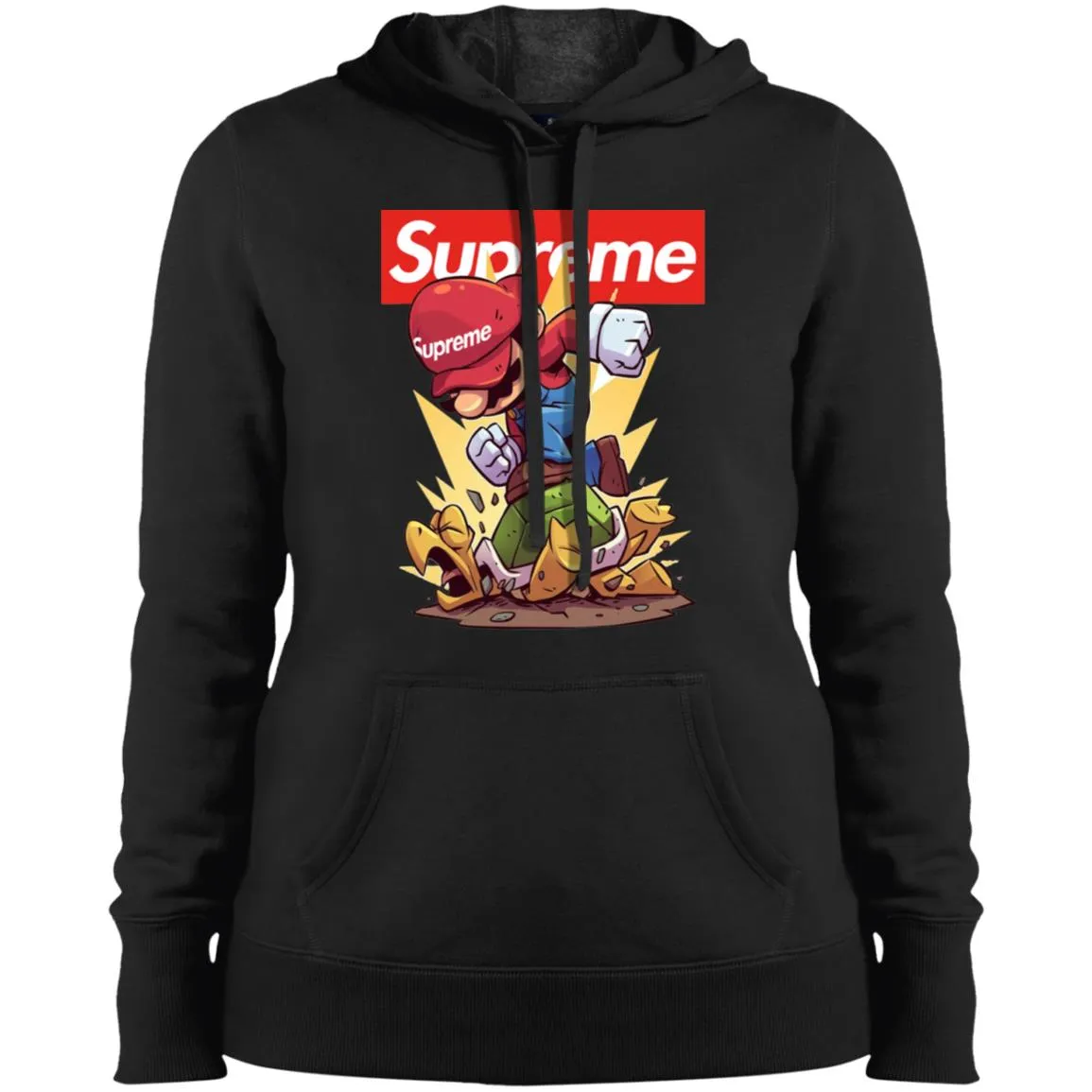 Supreme Mario Gaming T-shirt Women Hooded Sweatshirt