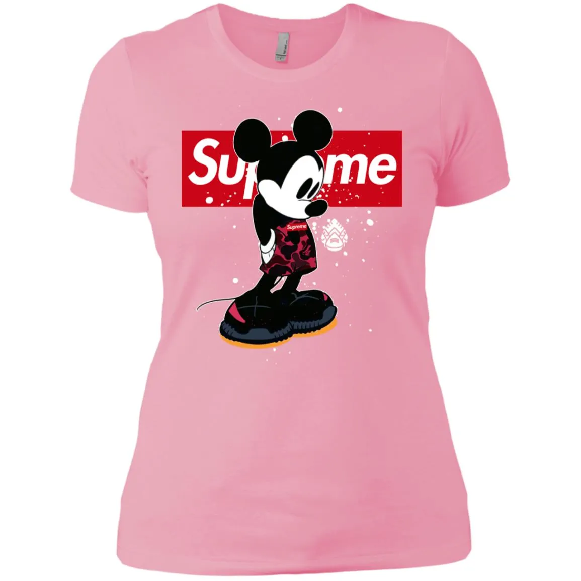 Supreme Mickey Babe Cute Love T-shirt Women Cotton T-Shirt