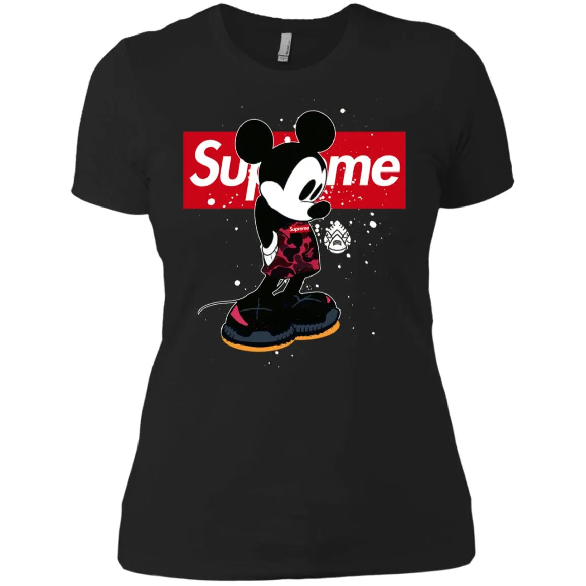 Supreme Mickey Babe Cute Love T-shirt Women Cotton T-Shirt