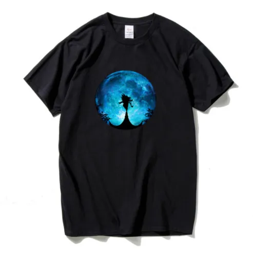 T-shirts HanHent Beat Goku Moon Print Men Fashion