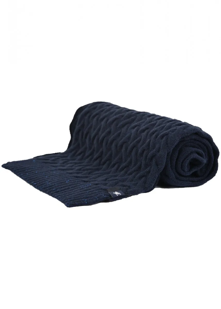 T1W2951SCF Thomas Cook Women's Fancy Knit Scarf Navy