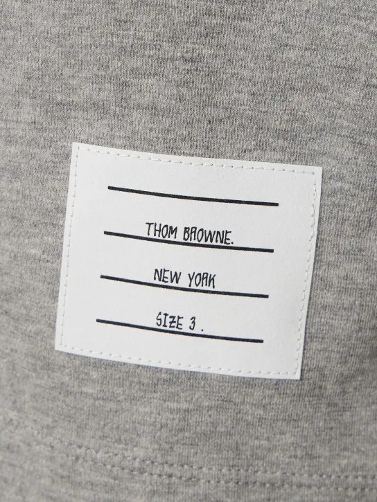 Thom Browne   Cotton jersey t-shirt w/ striped trim 