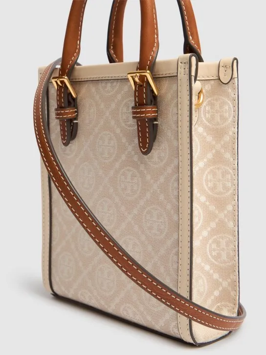 Tory Burch   Mini T Monogram cotton tote bag 