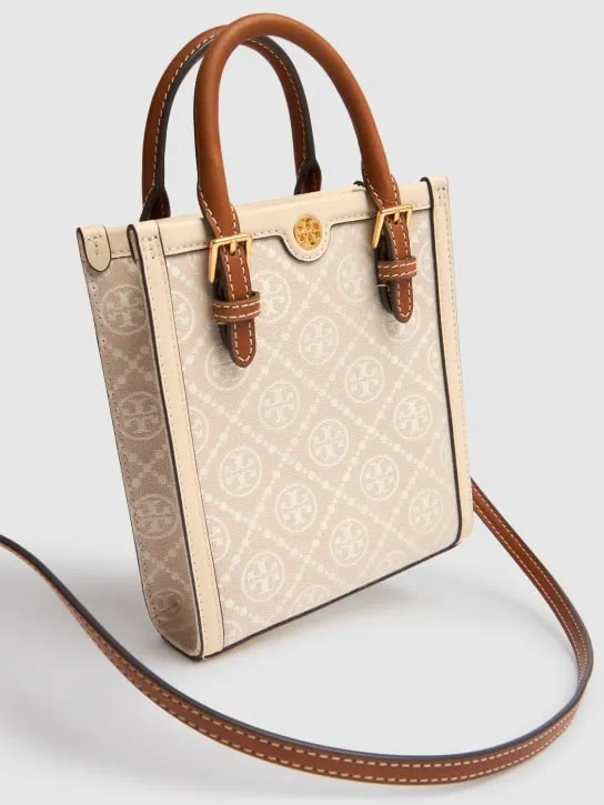 Tory Burch   Mini T Monogram cotton tote bag 