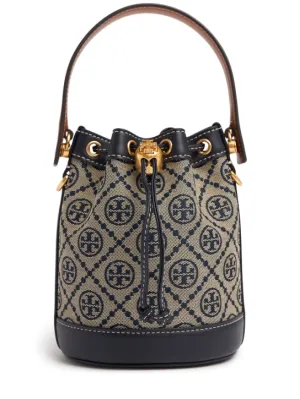 Tory Burch   Mini T Monogram jacquard bucket bag 