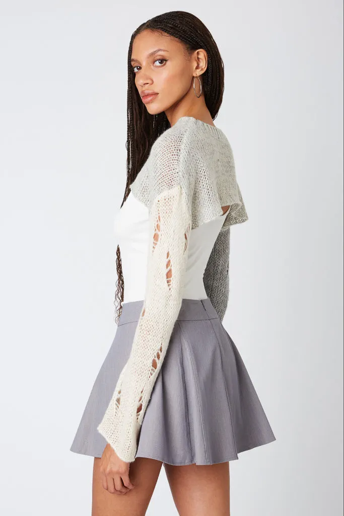 Two Tone Bolero Knit Sweater