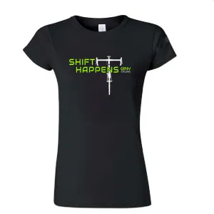 Woman T-Shirt Black Shift Happens