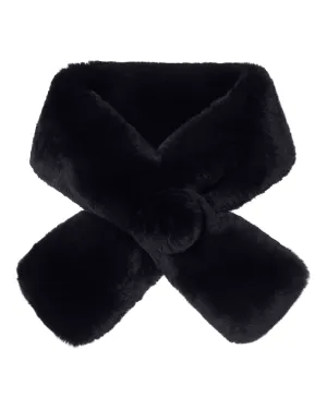 Women's Fur Neck Warmer Navy Blue