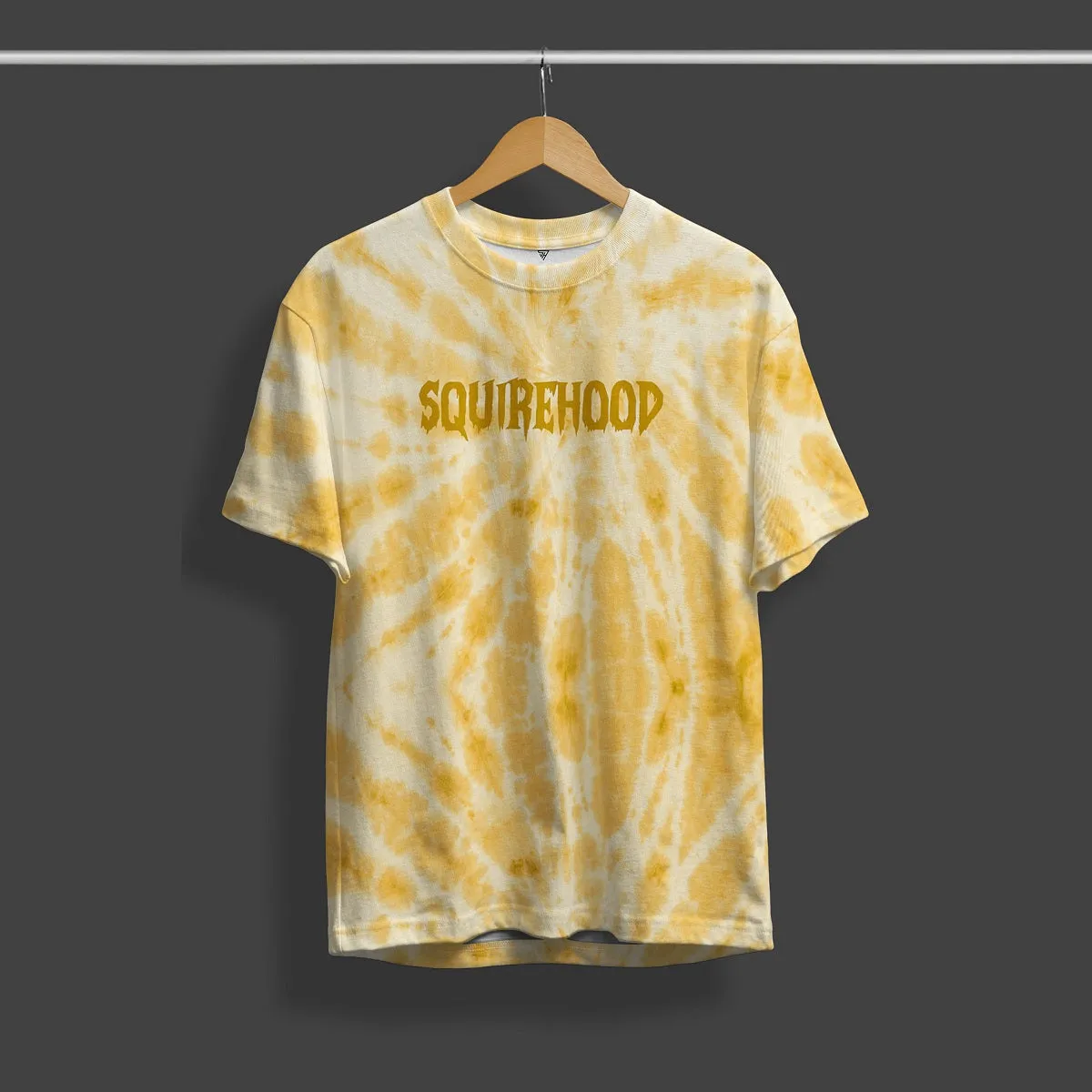 Yellow White Tie Dye Printed Tee