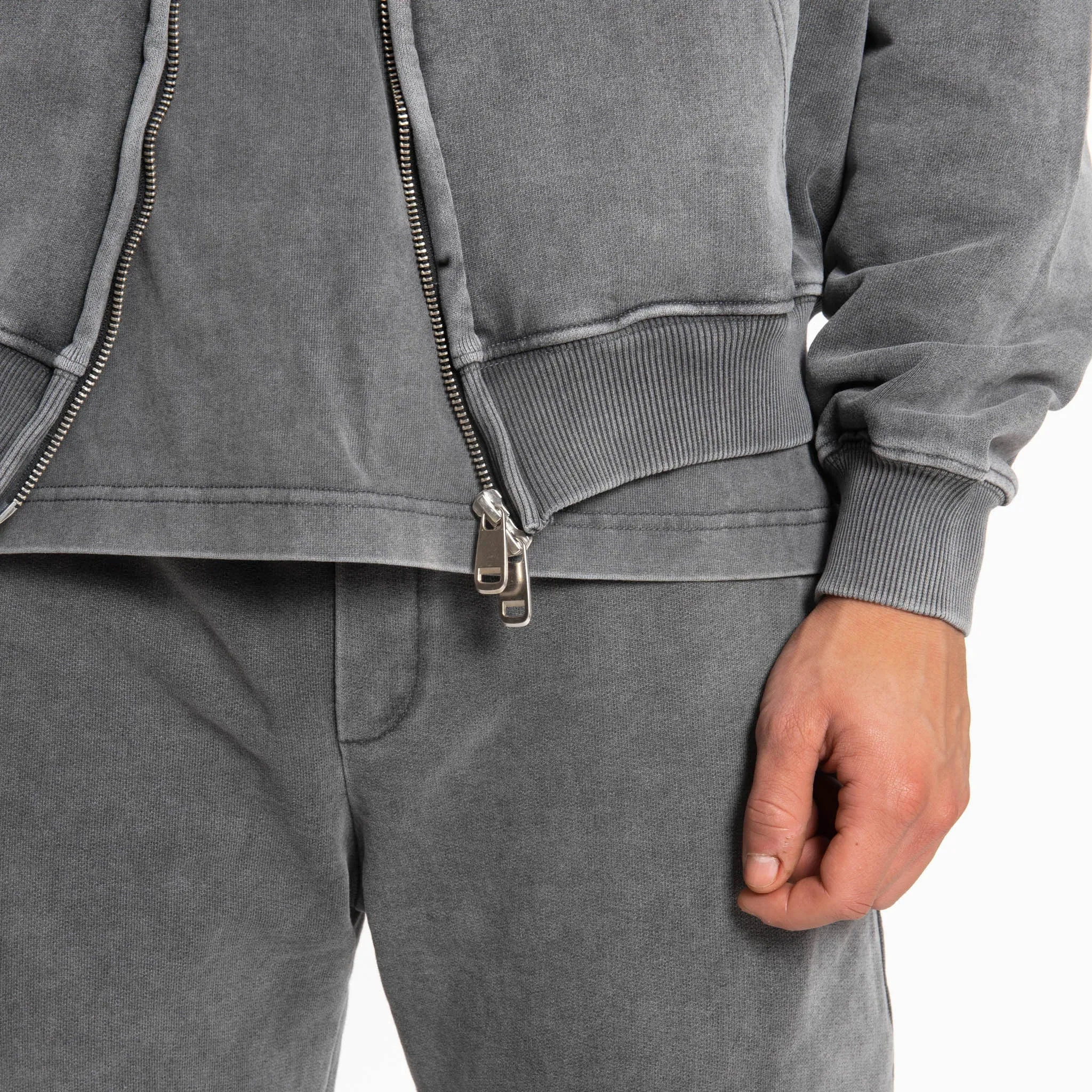 Zip Hoodie - Vintage Grey